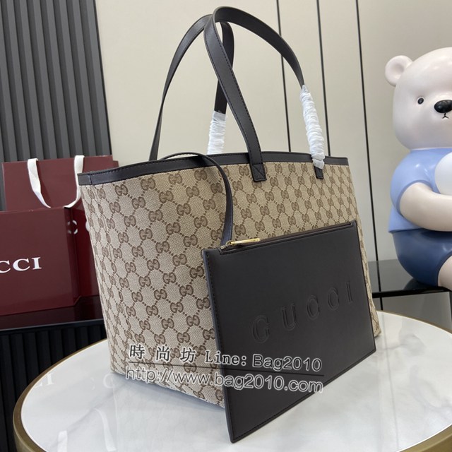 Gucci專櫃古馳最新款Totissima系列中號托特包字母肩背包 jh1963型號：788203
